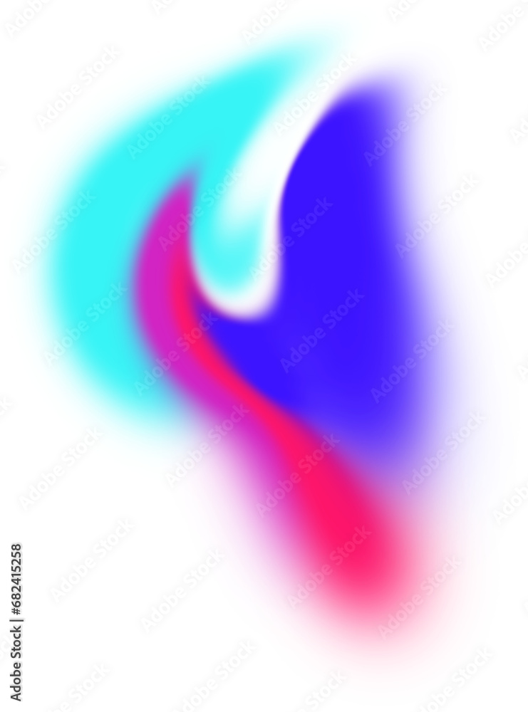 Abstract liquid wave colorful gradient PNG shape