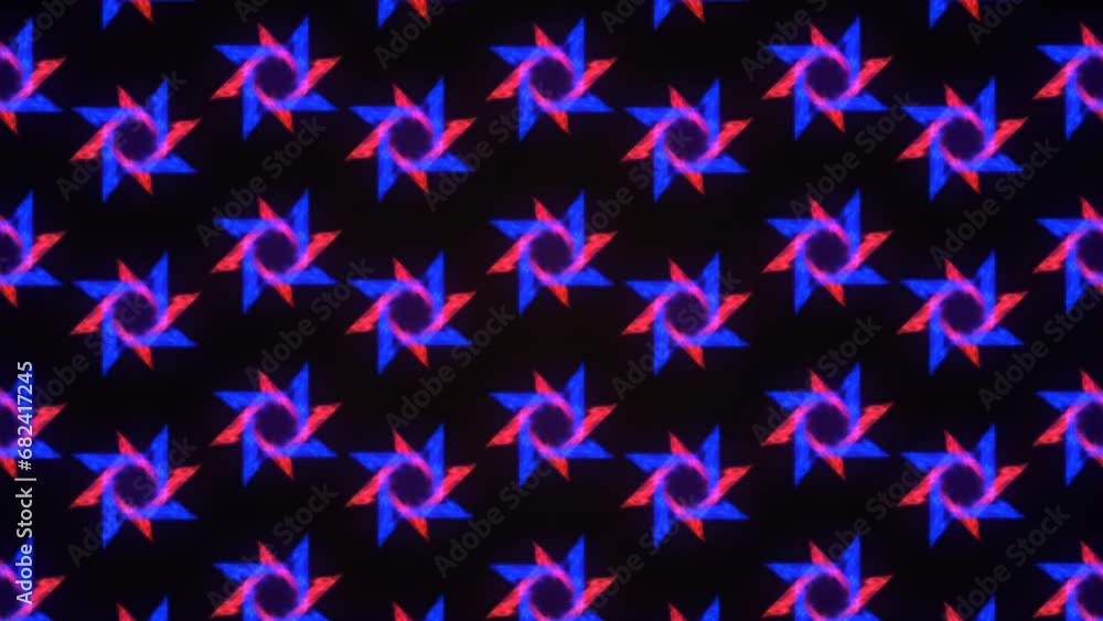 Neon animated energetic ornament of stars. Fire and ice. A chaotic tangle of rotating particles. Christmas snowflake. Ninja shuriken. Anime. Hypnotic background. Intro for business, technology. 4k Neon animated energetic ornament of stars. Fire and ice. A chaotic tangle of rotating particles. Christmas snowflake. Ninja shuriken. Anime. Hypnotic background. Intro for business, technology. 4k