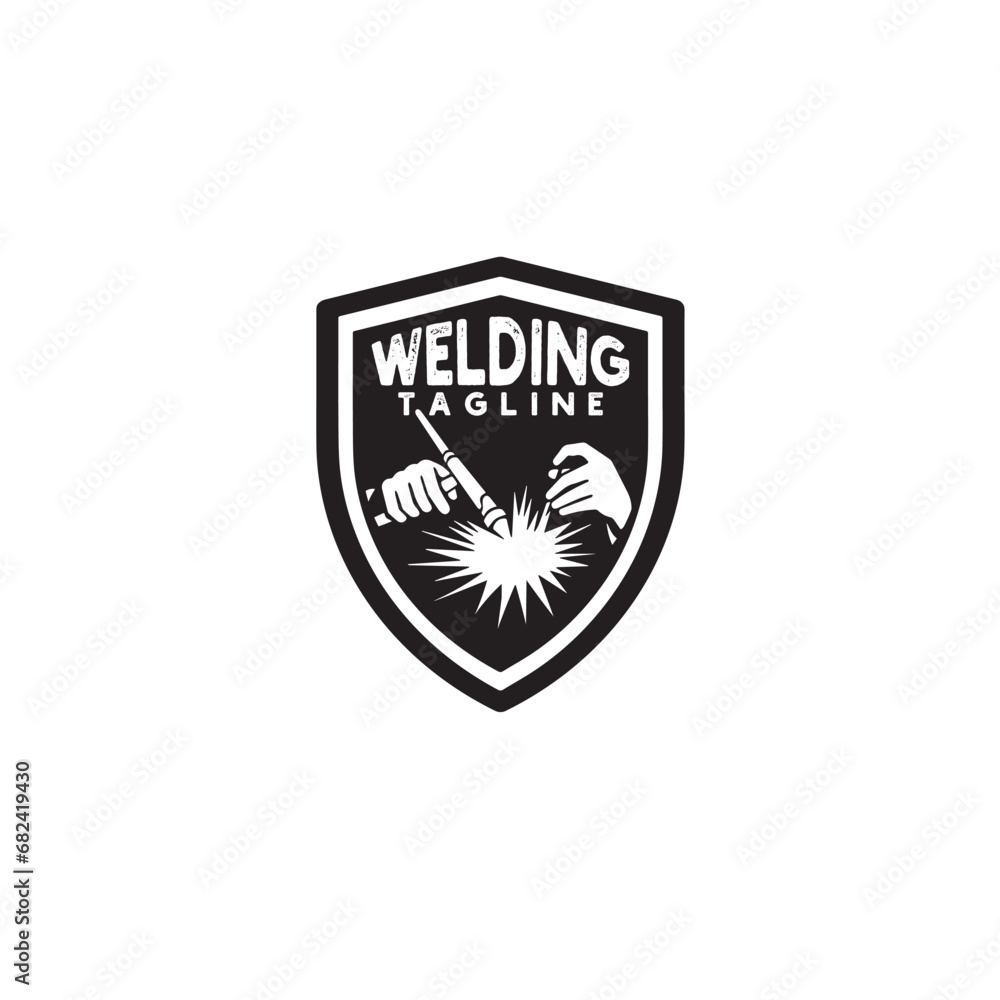 welding shield logo design vector template illustration welding shield logo design vector template illustration
