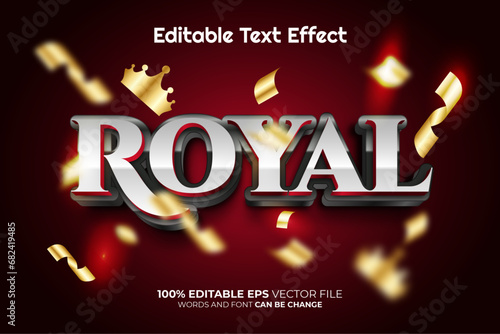 Royal 3D Editable Text Effect Style With  Luxury Background