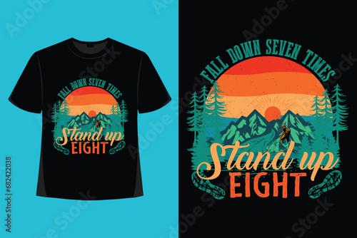 Hiking /Mountain t-shirt design, Vintage hiking t-shirt design vector, Typography hiking t-shirt design