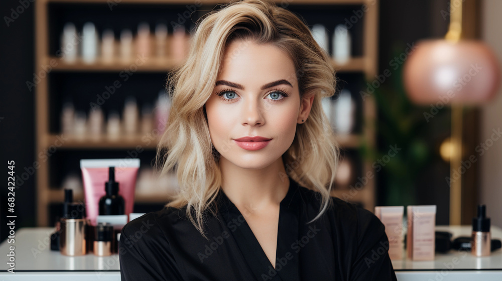 Woman consultant cosmetologist in her office Woman consultant cosmetologist in her office