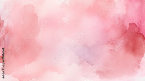 Abstract pink watercolor art background for cards, flyer, poster, banner and cover design. Hand drawn flower illustration for Valentines Day. © alexkich