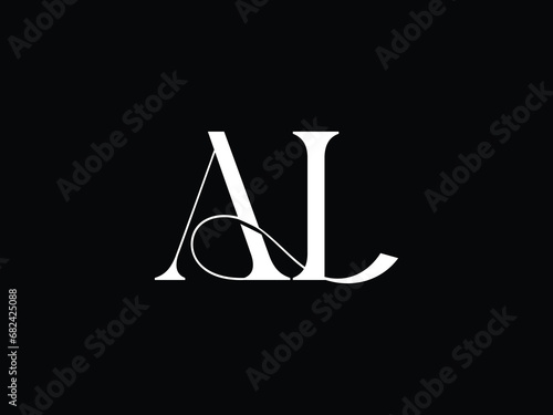 Creative AL, LA, initial monogram elegant vector logo template	