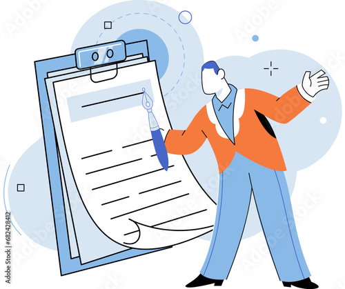 Paperwork. Vector illustration. Bureaucratic procedures cimpede timely completion paperwork A detailed financial report needs to be submitted to corporate headquarters The companys paperwork demands