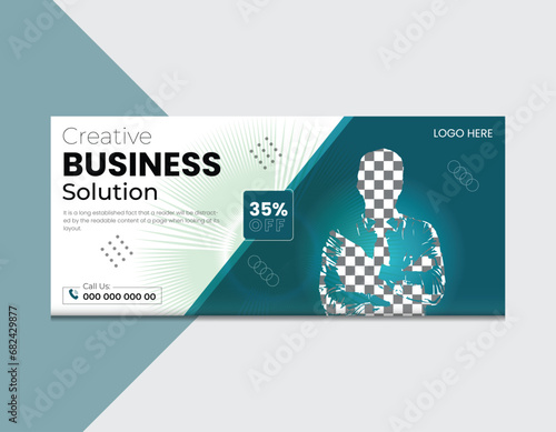 Creative And Modern Business Facebook Cover Design.