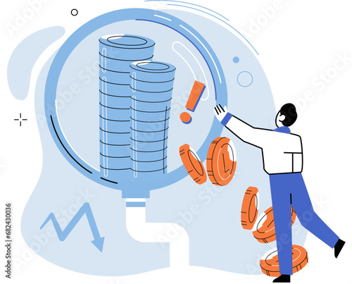Falling economy. Vector illustration. Financial institutions play critical role in stabilizing economy during crisis The falling economy metaphor underscores need for proactive measures to mitigate