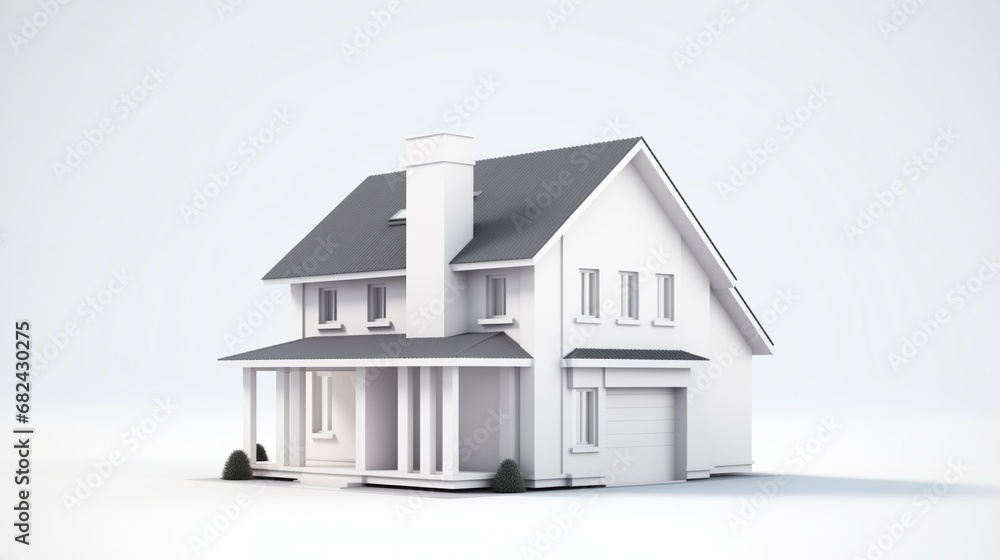 3d render of house isolated on a white. 3d render of house isolated on a white.