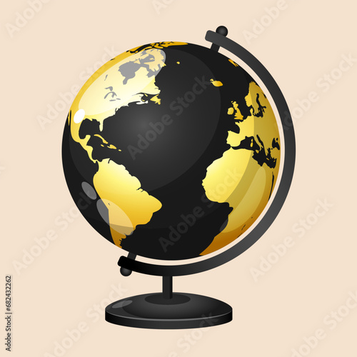 Earth globe design isolated on a white background
