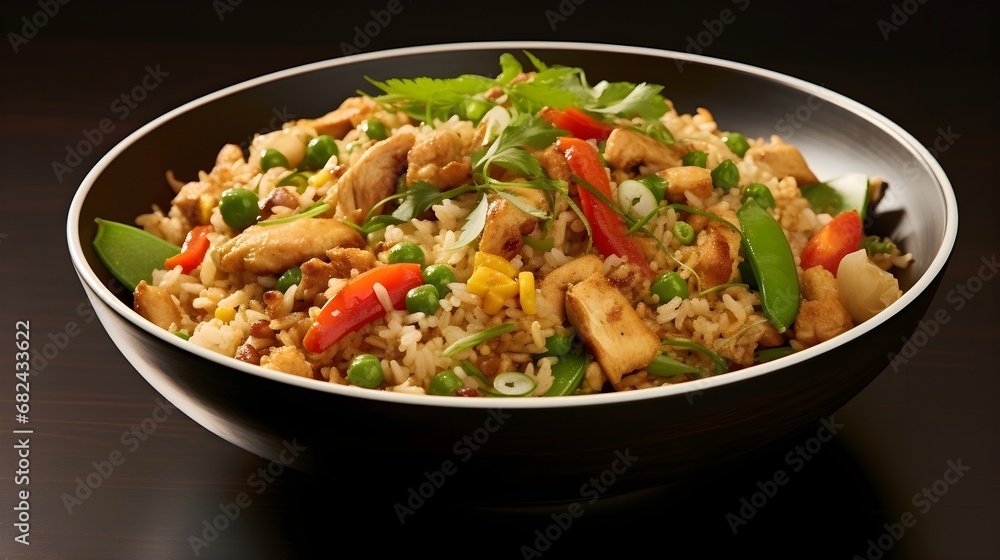 Chicken Fried Rice, a wok-tossed masterpiece of tender chicken,