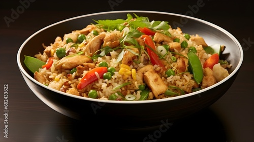 Chicken Fried Rice, a wok-tossed masterpiece of tender chicken,