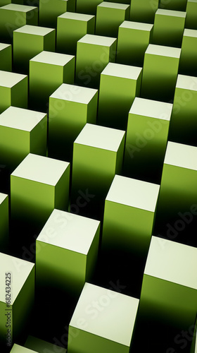 A checkered pattern of light green and white squares photo