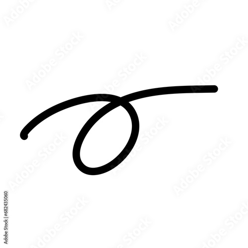 Random Line Curve. Abstract Black Line Curve. Hand Drawn Line. Childern Drawing Style. Line Design Element. Svg File
