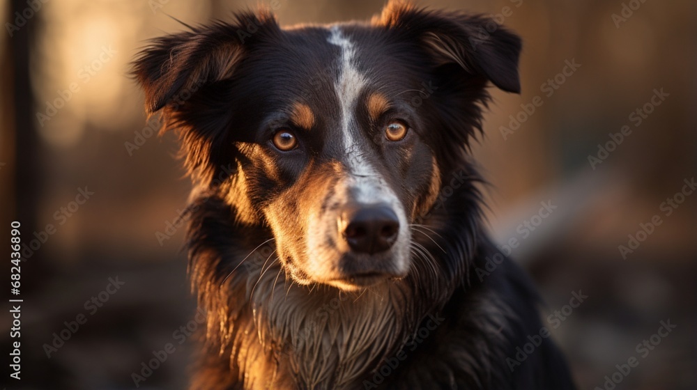 an image of a farm dog with soulful eyes and a loyal disposition