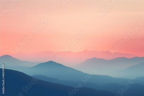 mountains Silhouette realistic mountains landscape. Morning wood panorama mountain silhouettes. Vector forest hiking background © Eyepain