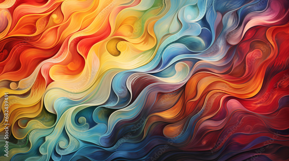Mind's Symphony: Illustrate neural patterns as a symphony of colorful waves, each representing a unique cognitive process or thought Mind's Symphony: Illustrate neural patterns as a symphony of colorful waves, each representing a unique cognitive process or thought