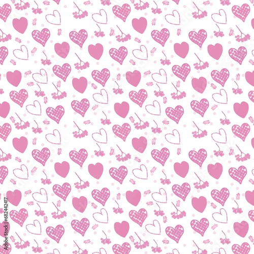 Monochrome hearts pattern, saint valentine's day pattern