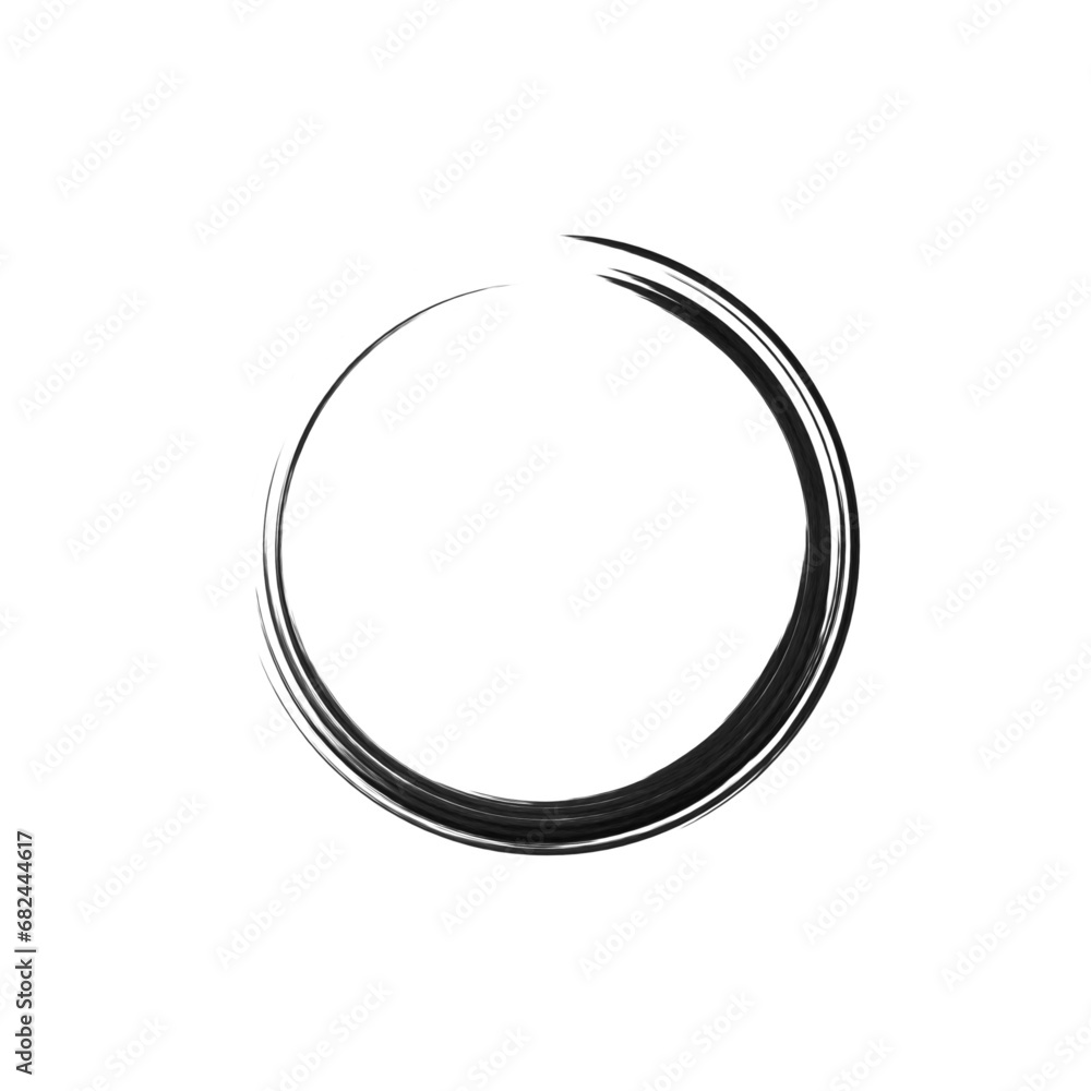 Ink Circle Brush Stroke. Hand Drawn Ink Circle Brush Stroke. Zen Circle. Eps File Editable Color Ink Circle Brush Stroke. Hand Drawn Ink Circle Brush Stroke. Zen Circle. Eps File Editable Color