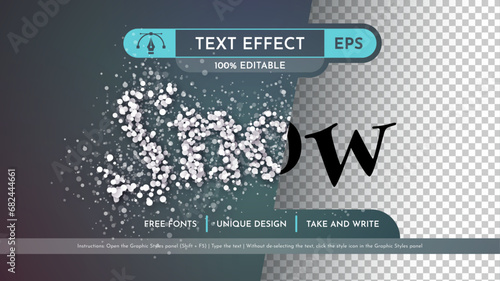 Fallen Snow - Editable Text Effect, Font Style