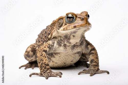 Brown wild frog toad wildlife animal amphibian white isolated nature