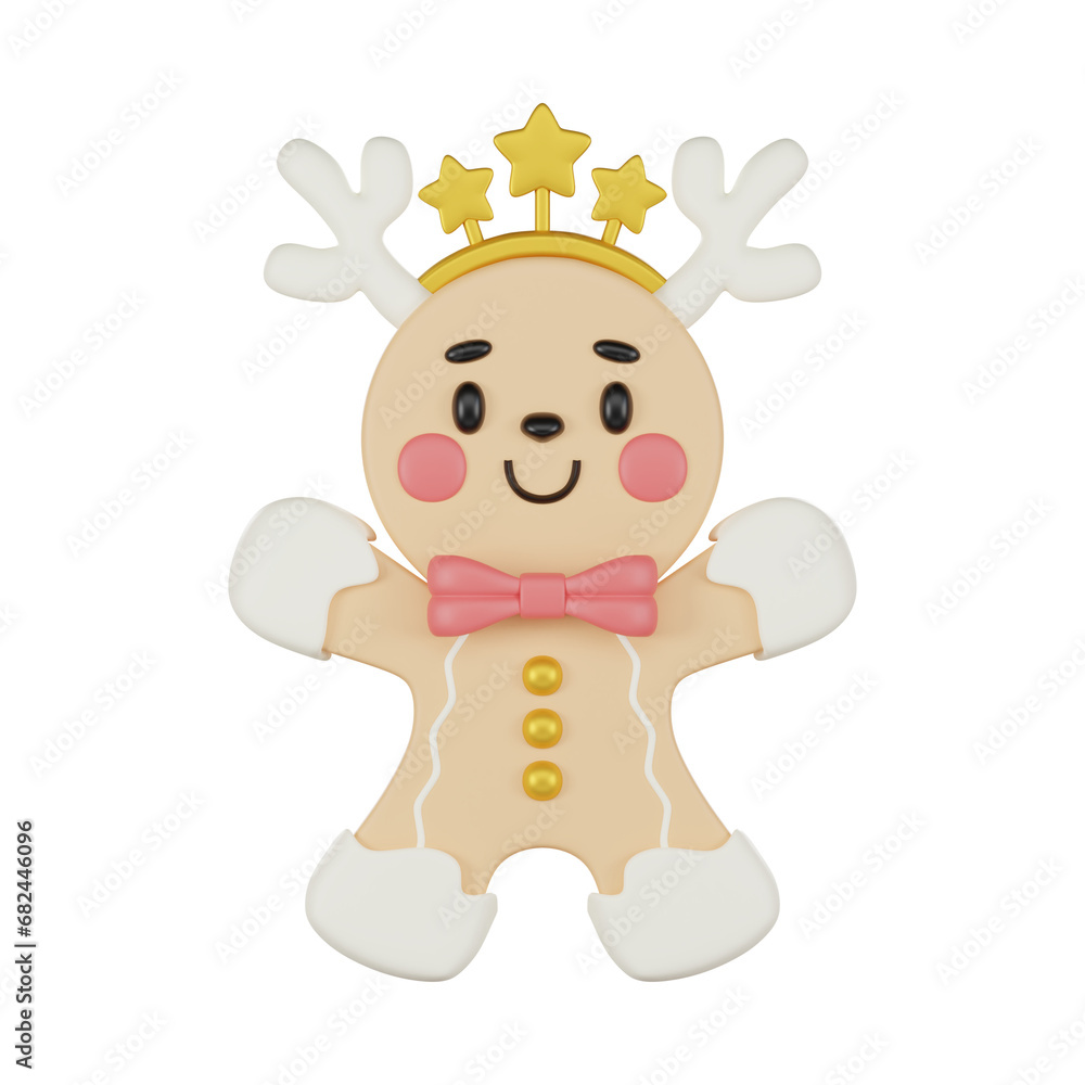 Fototapeta premium Christmas Decoration 3d Illustration