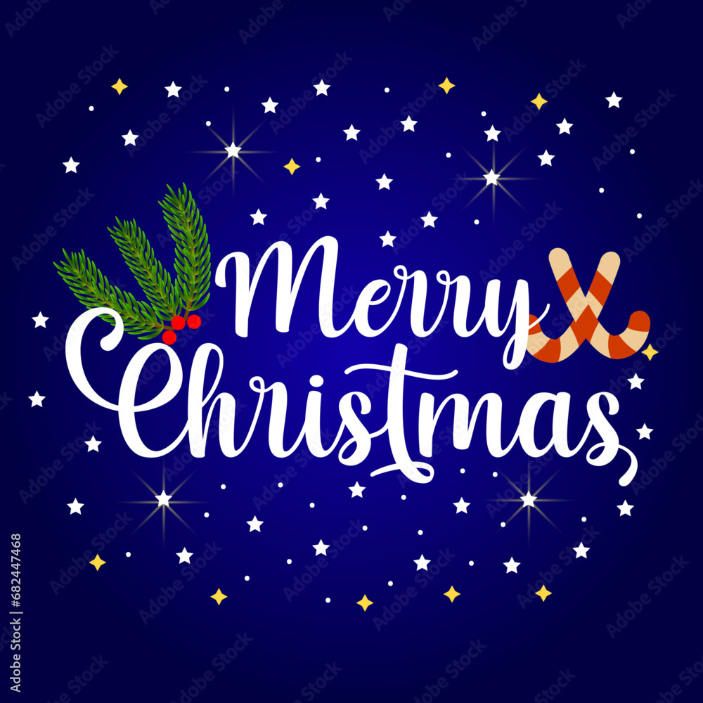 Fototapeta premium Merry Christmas festival Hand drawn illustration creative design, card vector