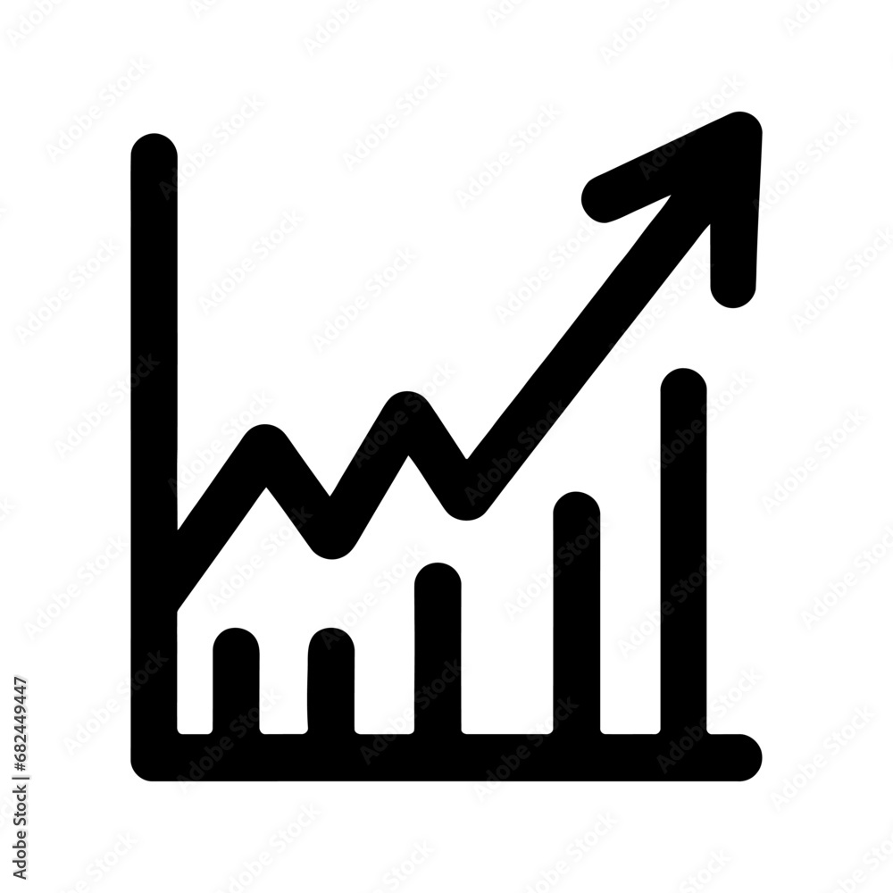 Uptrend black arrow icon isolated denoting growth, progress and positive change in business or data analysis. Vector illustration Uptrend black arrow icon isolated denoting growth, progress and positive change in business or data analysis. Vector illustration