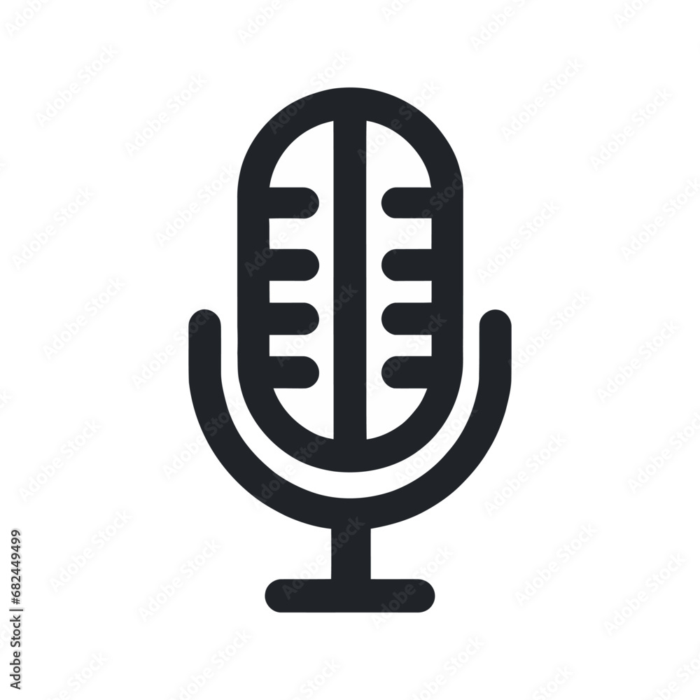 microphone linear icon isolated. Vector illustration microphone linear icon isolated. Vector illustration