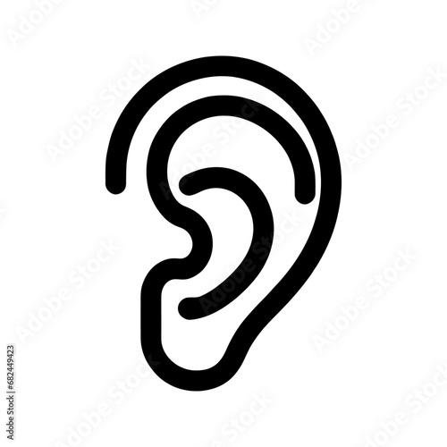 Ear, hearing line icon isolated. Vector illustration