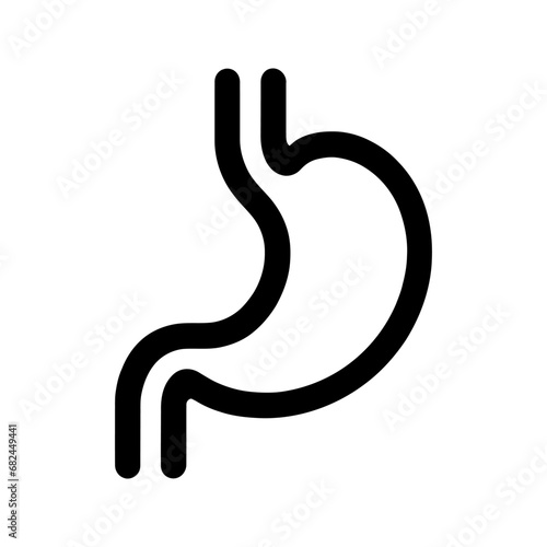 stomach. linear icon. Line with editable stroke. Vector illustration