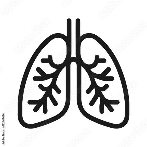 Lungs vector icon. Lungs of a healthy person. Vector illustration