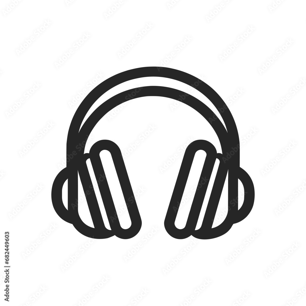 Headphones earphones flat icon. Vector illustration Headphones earphones flat icon. Vector illustration