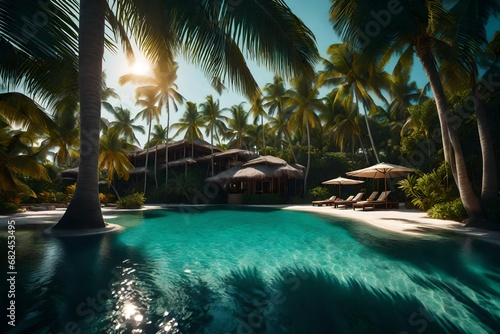 the beauty of tropical landscapes with palm trees