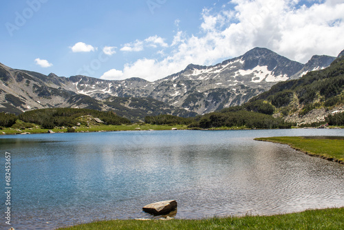 Landscape near Muratovo lake at Pirin Mountain, Bulgaria photo