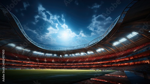 stadium with spotlights photo