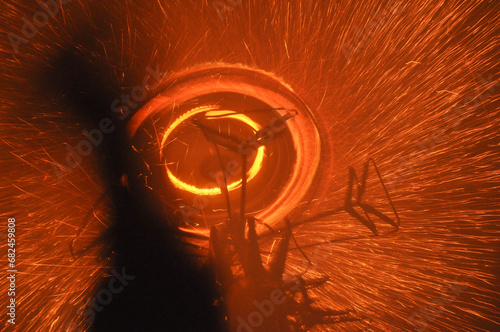 Cavallo di fuoco transl. Horse of fire fireworks display in Ripa