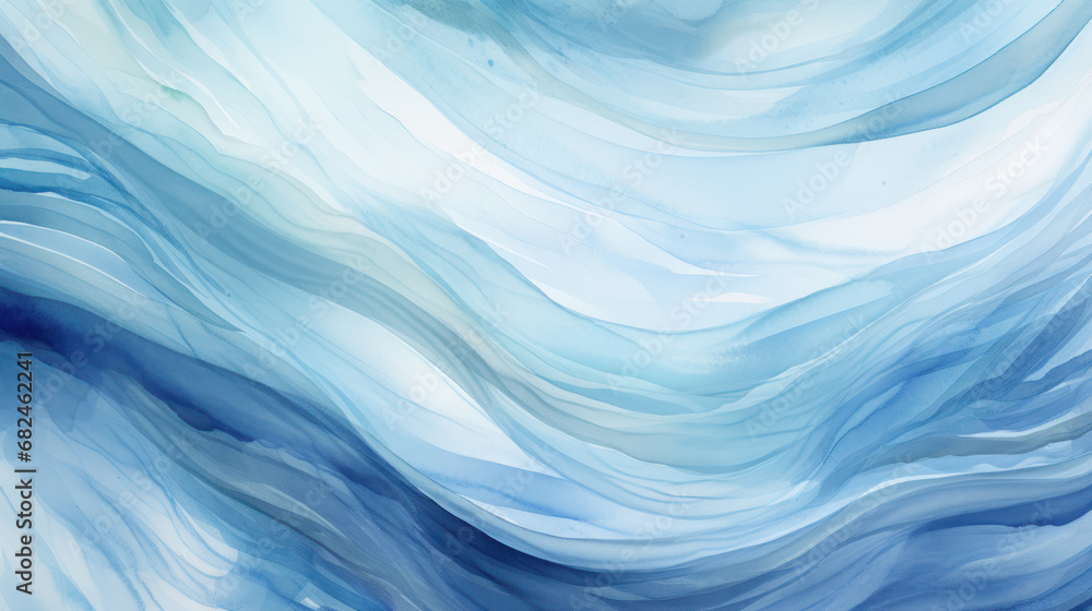 Abstract Watercolor Sea Waves Design Abstract Watercolor Sea Waves Design