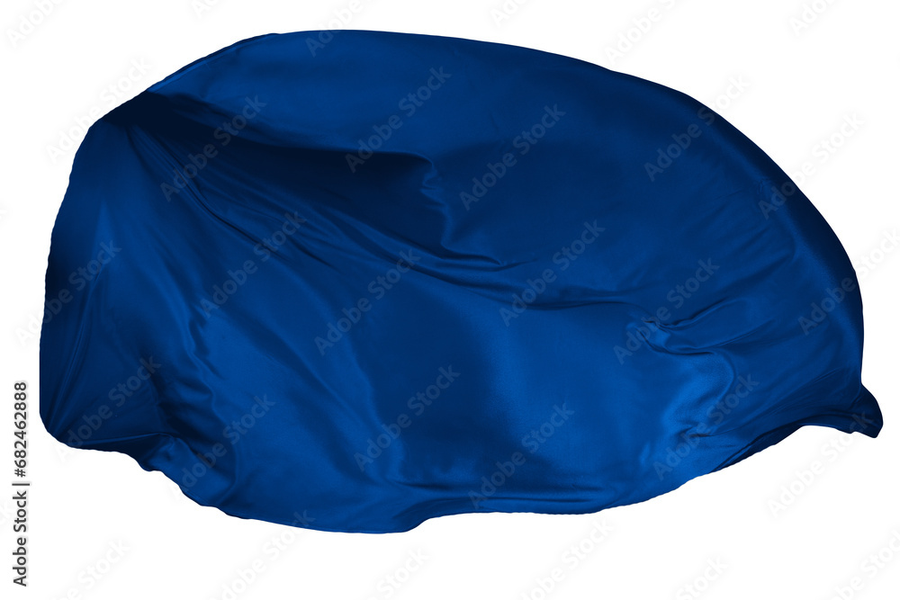 Blue Fabric  isolated on white background. Fabric PNG. 