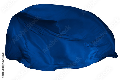 Blue Fabric isolated on white background. Fabric PNG. 