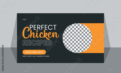 food vlogger youtube thumbnail template design.