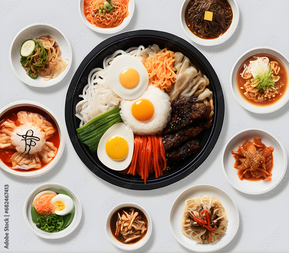 Korean Culinary Harmony: A Palette of Flavorful Delights. generative AI Korean Culinary Harmony: A Palette of Flavorful Delights. generative AI
