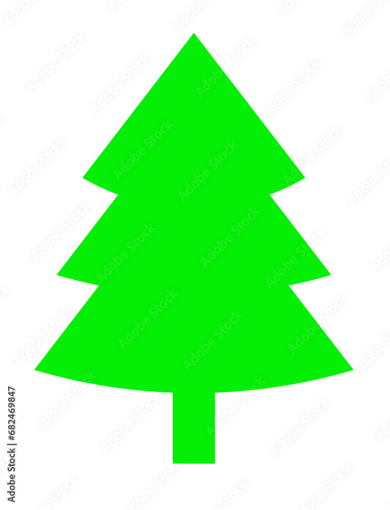 Green christmas tree on a white background Green christmas tree on a white background