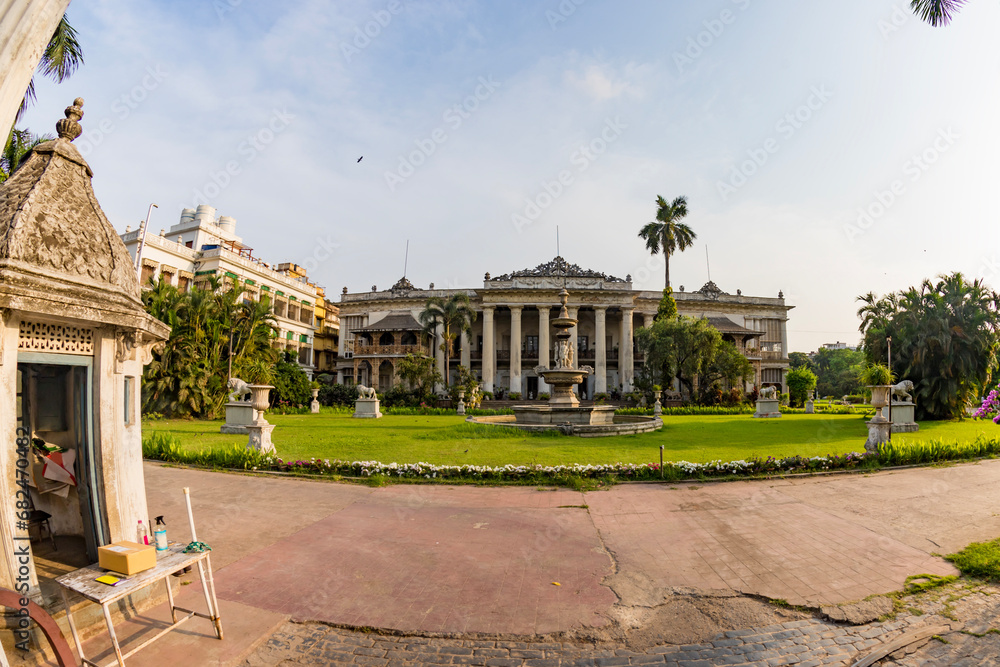 View at the Marble Palace in Kolkata. Koklata is the capital of the Indian state of West Bengal.