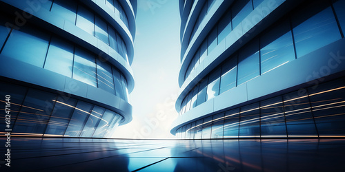 Low angle view of futuristic architecture Skyscraper