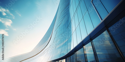Low angle view of futuristic architecture Skyscraper
