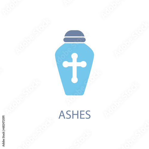 ashes concept line icon. Simple element illustration. ashes concept outline symbol design.