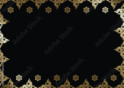 Template thai pattern background for greeting card,