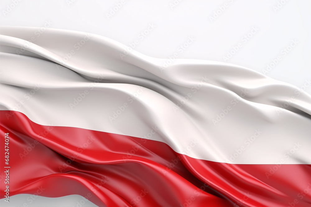 A 3-dimensional illustration of the Polish flag, framed, isolated on a white background,providing space for additional text. A 3-dimensional illustration of the Polish flag, framed, isolated on a white background,providing space for additional text.