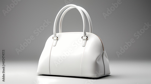 3d rendering of a purse handbag against a neutral background photo
