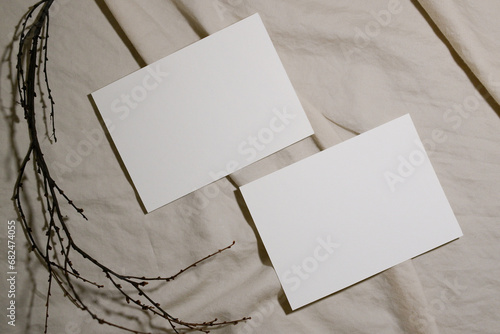 Neutral Mockup Card In Minimalistic